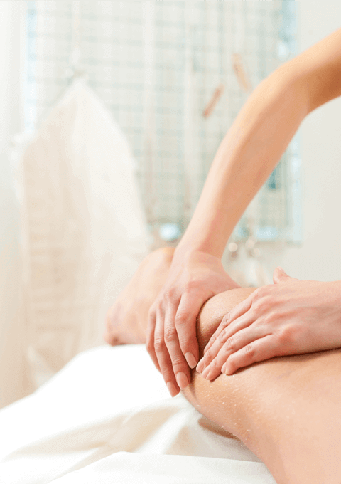Therapeutic Leg Massage in Clinic Setting