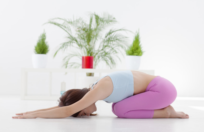 relieve lower back pain -  child pose