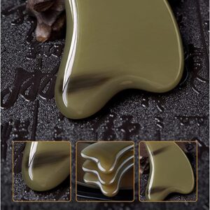 Facial massage tool made from natural buffalo horn.